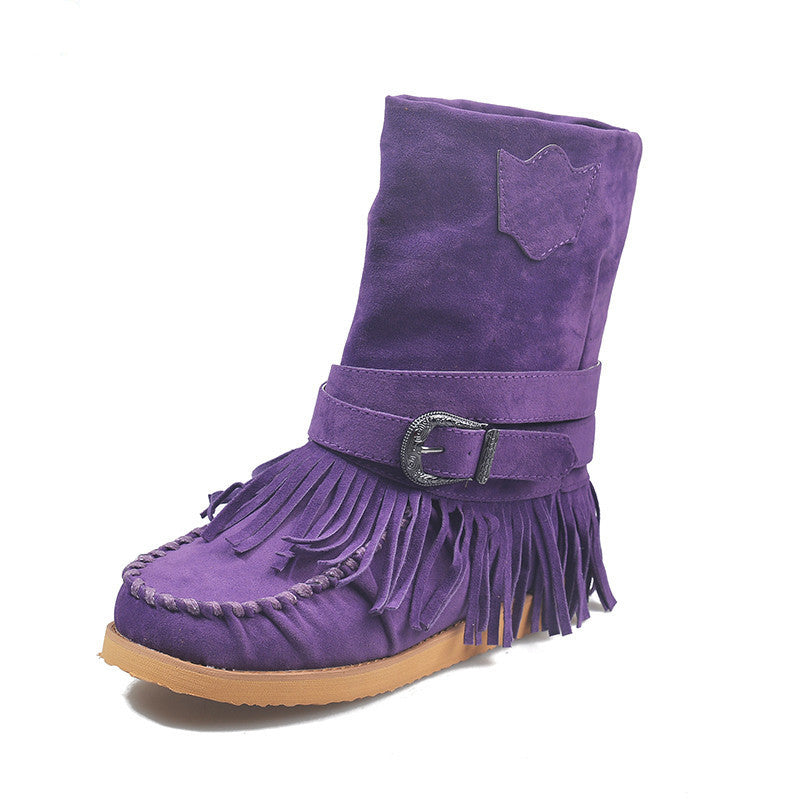 Purple on sale moccasin boots