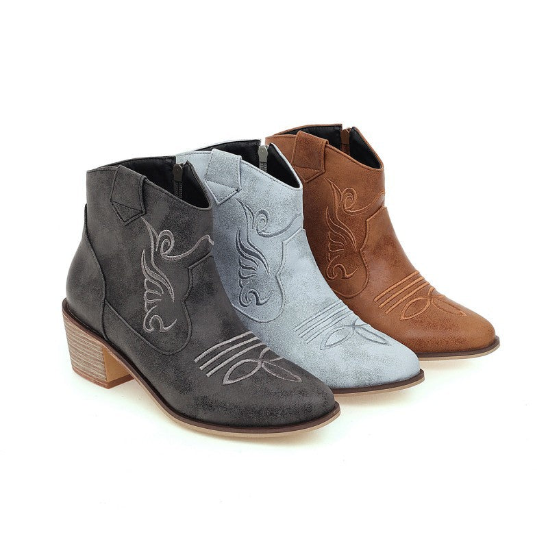 Ankle height cowboy boots best sale