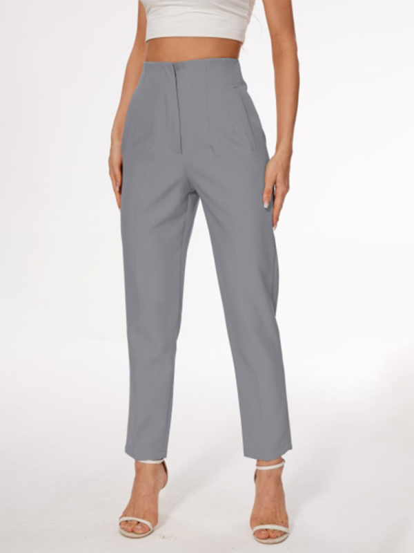 High waisted slim fit pants hotsell