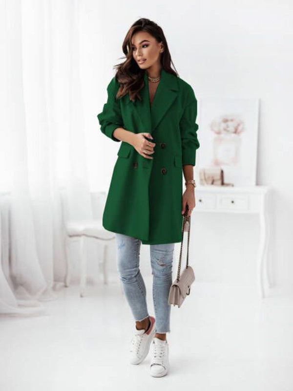 Breasted coat store womens