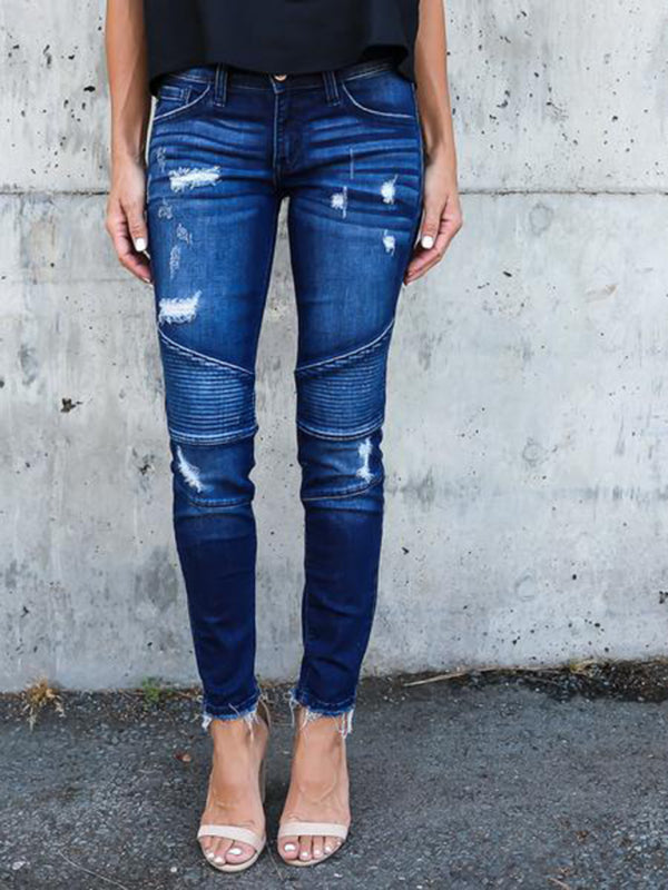 Ripped Moto Skinny Jeans