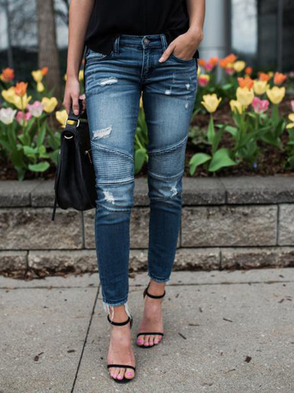 Ripped Moto Skinny Jeans