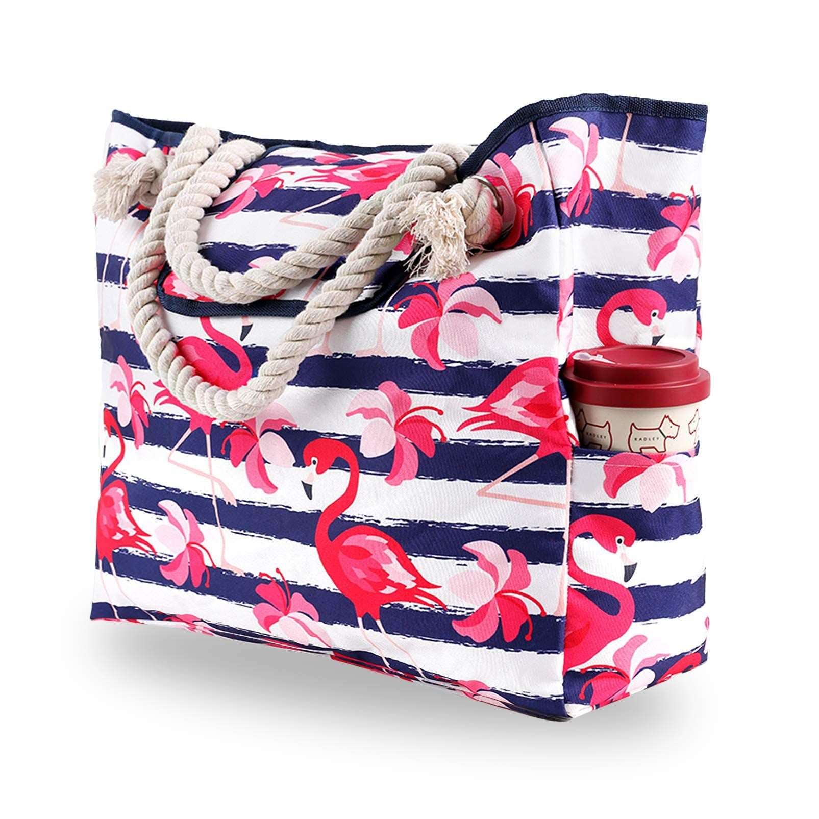 Large Capacity Canvas Beach Bag in 8 Patterns