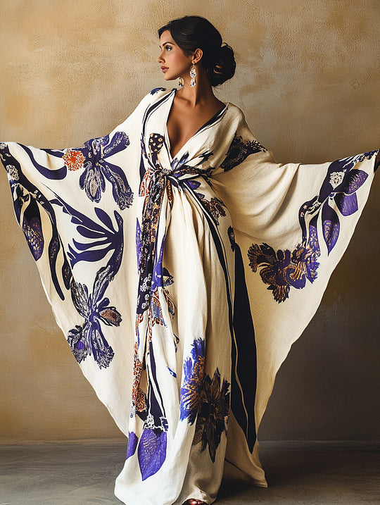 Cross-Border 3D-Printed Womens Robe For Foreign Trade