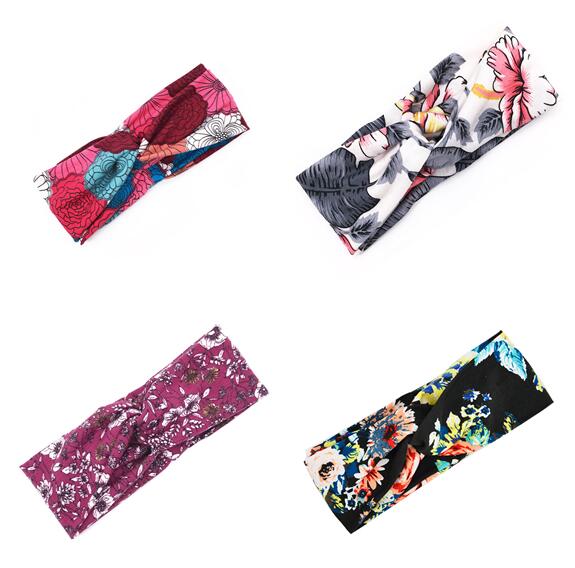 Women’s Floral Boho Headband in 12 Colors - Wazzi's Wear