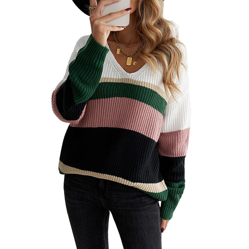 Sweater Women Fall Winter Amazon New Hit Color Long-sleeved