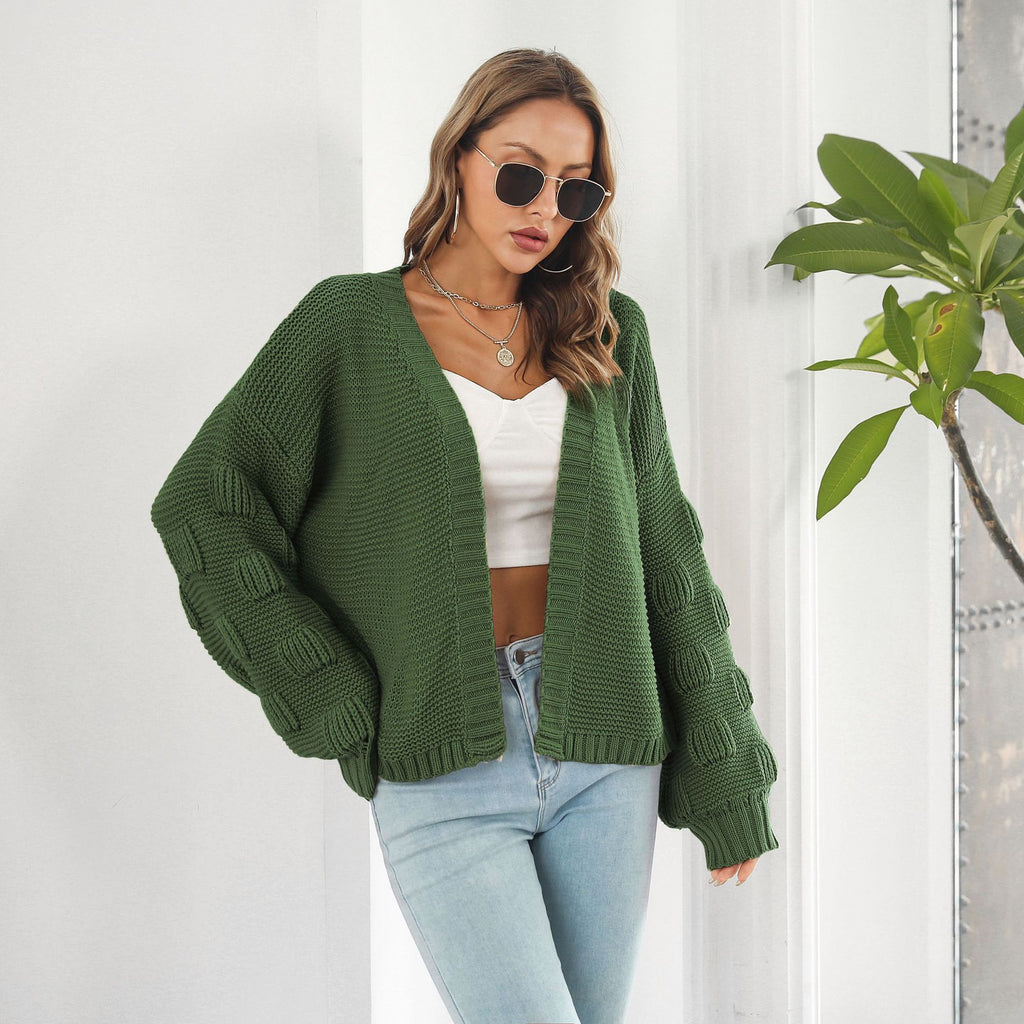 Women’s Long Sleeve Knit Cardigan Sweater in 2 Colors S-L - Wazzi's Wear
