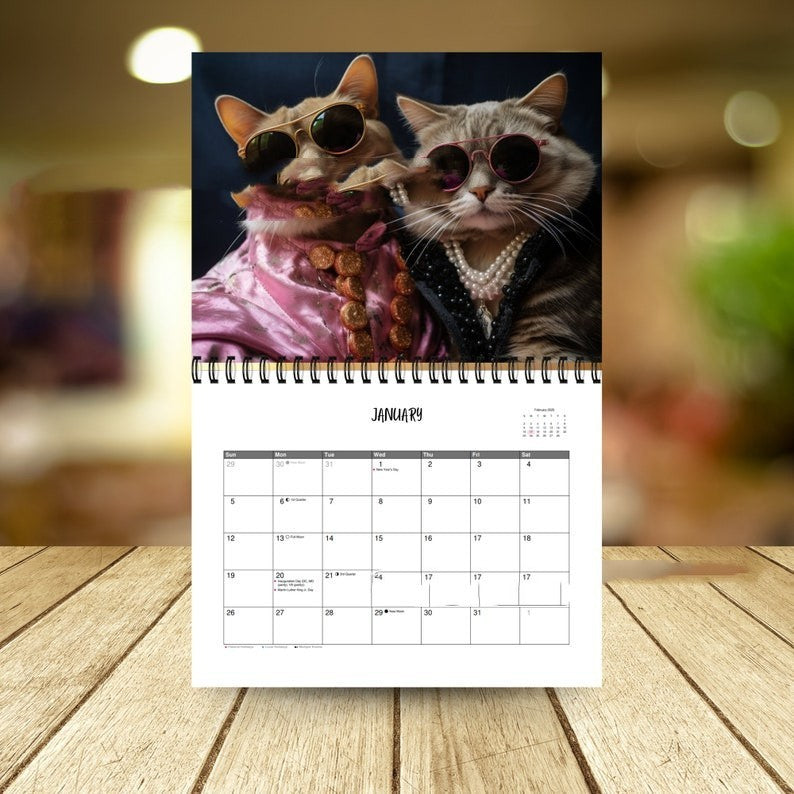 Calendário de gatos 2025