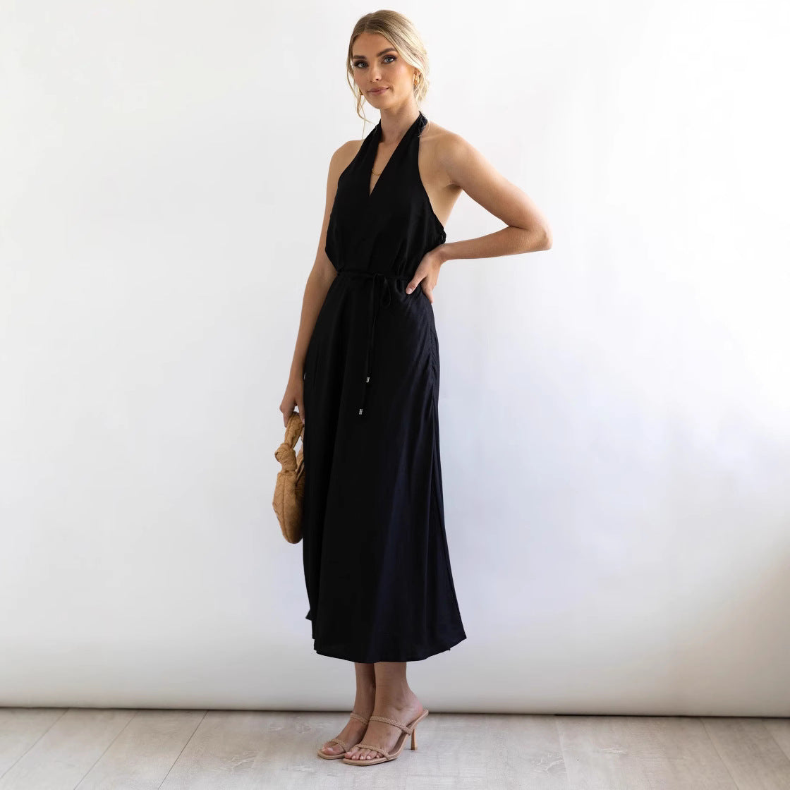 Women's New Halterneck Sexy Backless Dress