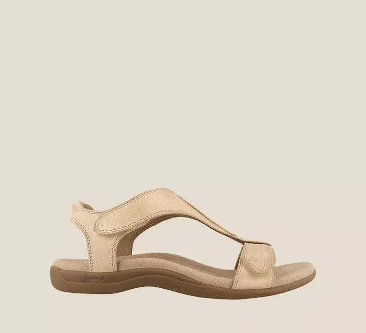 Women's Roman Sandals with Velcro Strap and Arch Support