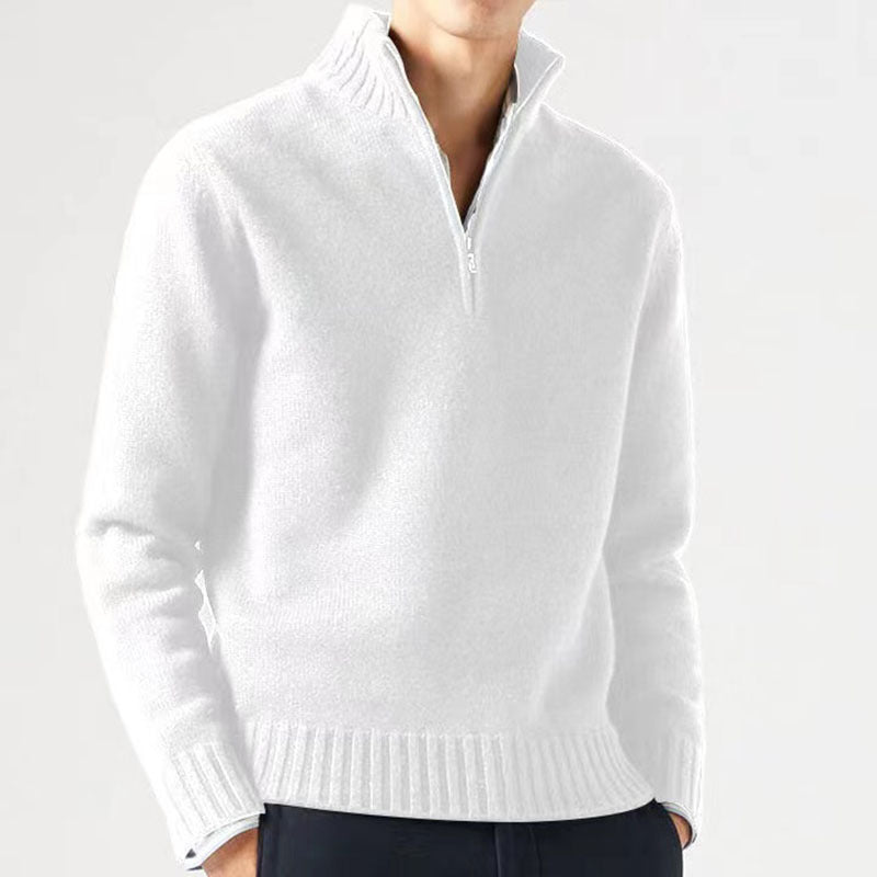 Thick Half-Zip Long Sleeve Men’s Sweater