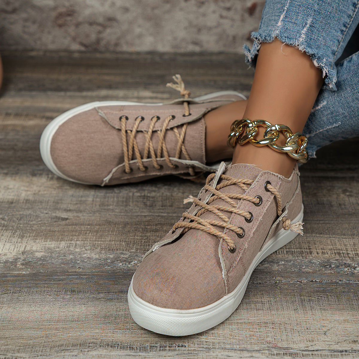 Women’s Denim Low Top Sneakers