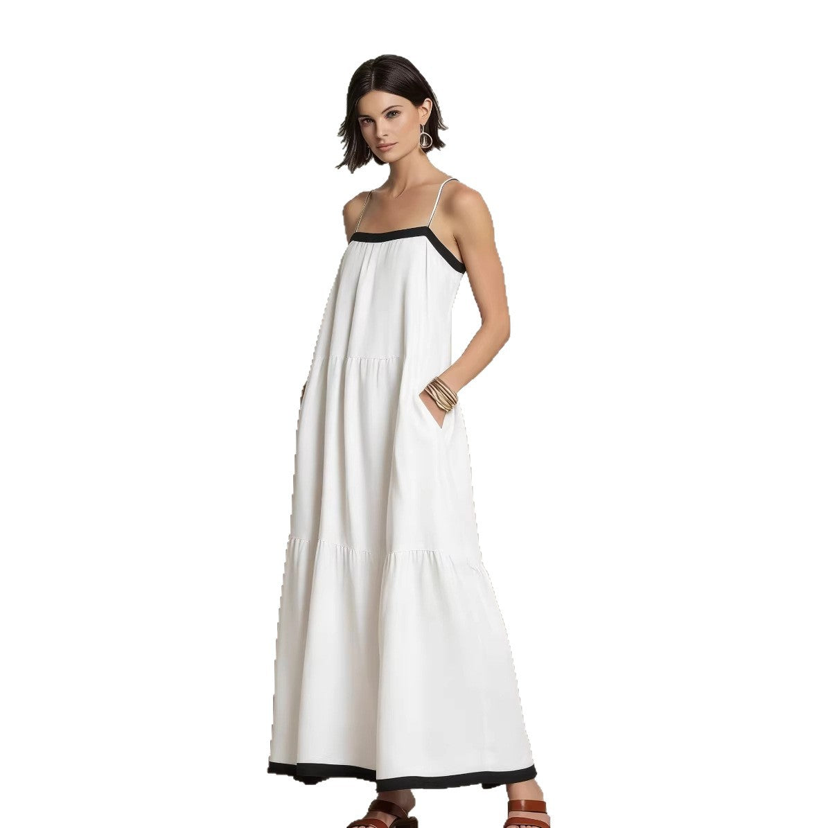 Loose Slimming Resort-Style Elegant Long Dress