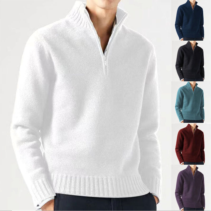 Thick Half-Zip Long Sleeve Men’s Sweater