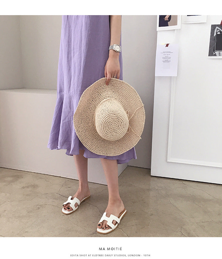 Taro Purple Linen Dress Casual Sleeveless Loose Slimming Fishtail