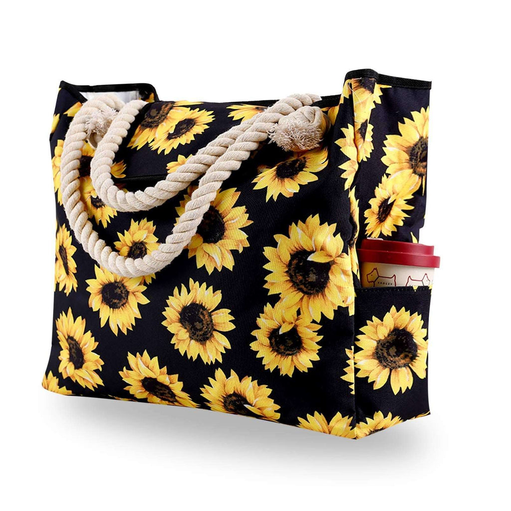 Large Capacity Canvas Beach Bag in 8 Patterns
