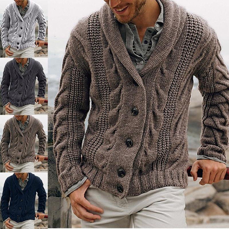 Men’s Knit Cardigan Sweater in 4 Colors S-XXL - Wazzi's Wear