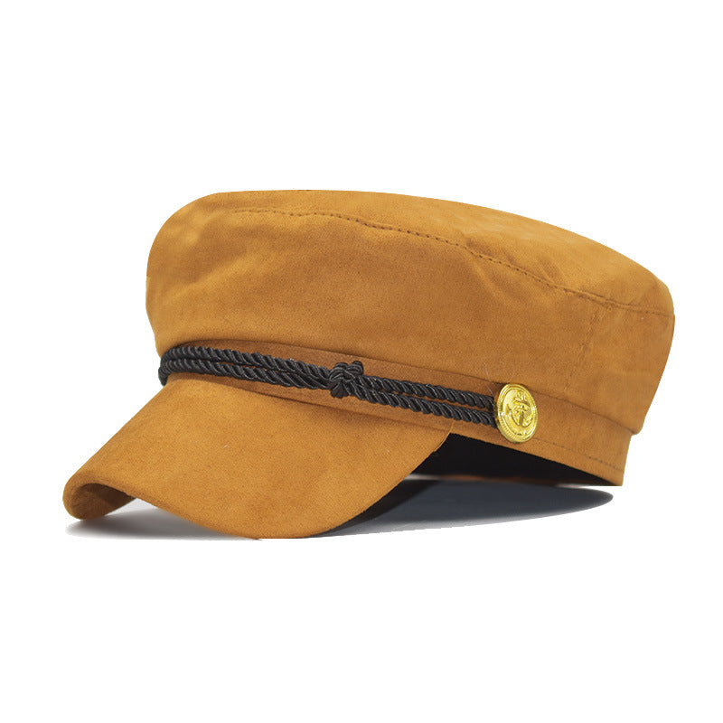 Women’s Deerskin Velvet Cap with Rim and Flat Top in 3 Colors - Wazzi's Wear