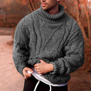Men’s Long Sleeve Turtleneck Knit Sweater in 4 Colors S-XXL - Wazzi's Wear