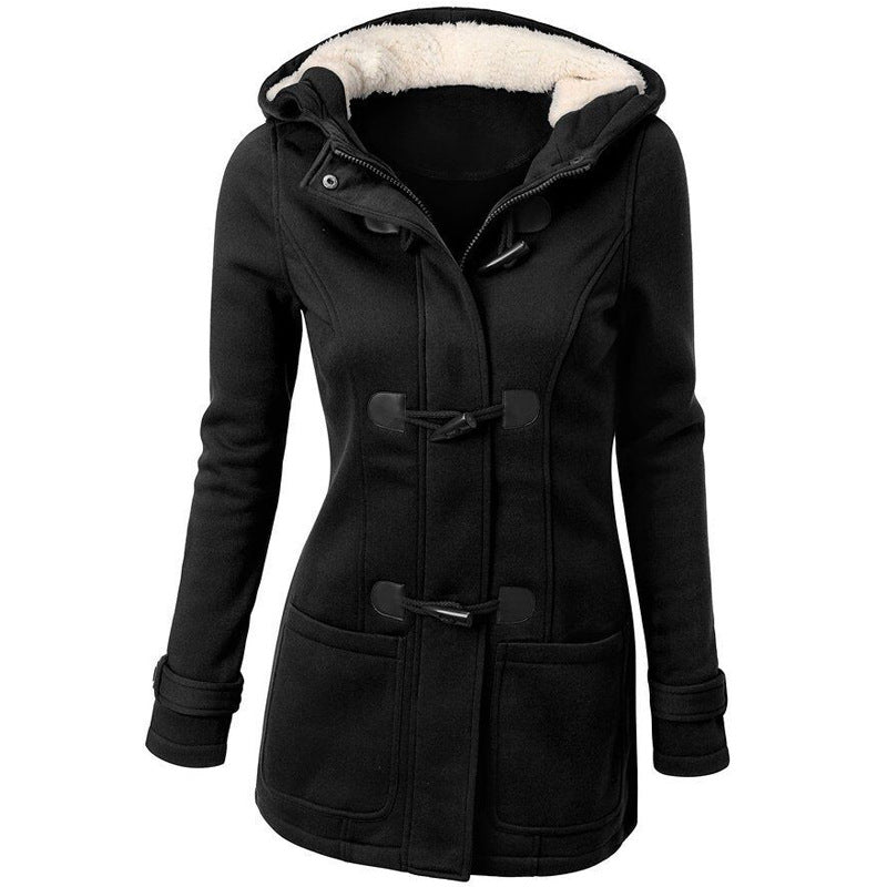 Women’s Long Sleeve Hooded Down Coat in 6 Colors S-6XL - Wazzi's Wear