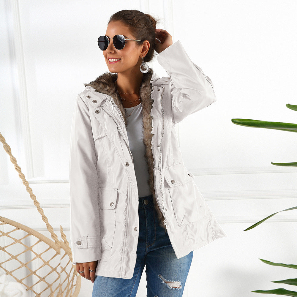 Women's Fur-Lined Hooded Jacket