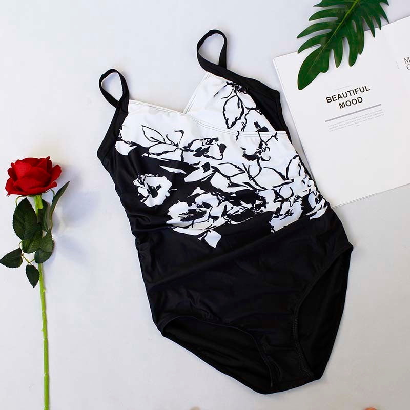 Women's One Piece Floral Swimsuit S-5XL - Wazzi's Wear