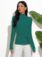 Load image into Gallery viewer, Women’s Long Sleeve Sweater with Waist Tie in 3 Colors S-XL - Wazzi&#39;s Wear
