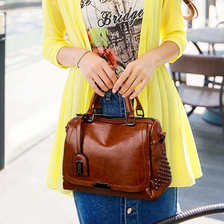 Women’s Soft Messenger Bag with Rhinestones in 3 Colors - Wazzi's Wear