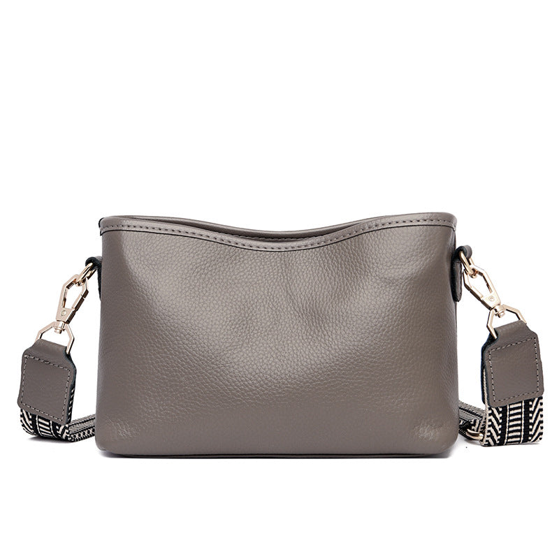 Women’s Shoulder Messenger Bag with Patterned Wide Shoulder Strap in 4 Colors - Wazzi's Wear
