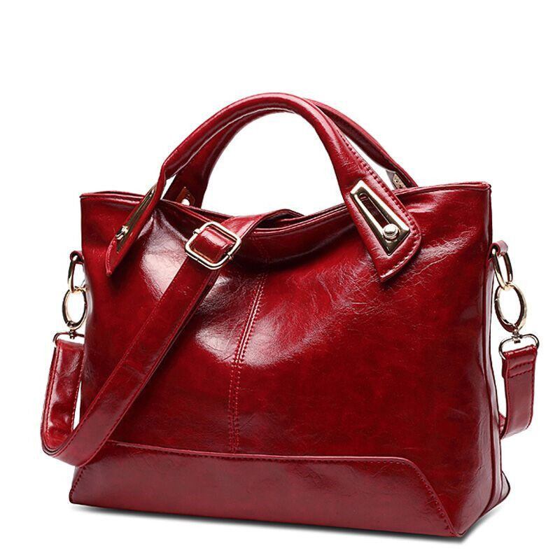 Women’s Leather Handbag with Adjustable Shoulder Strap