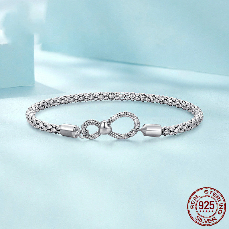 Women’s Sterling Silver Infinite Loop Bracelet - Wazzi's Wear