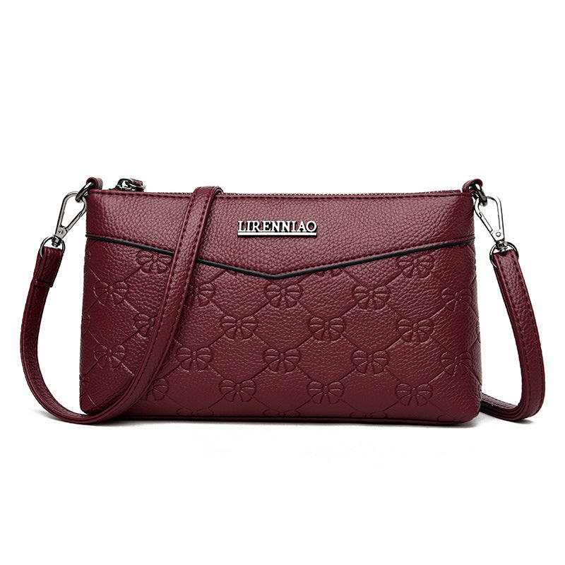 Embossed Small Shoulder Bag with Adjustable Strap