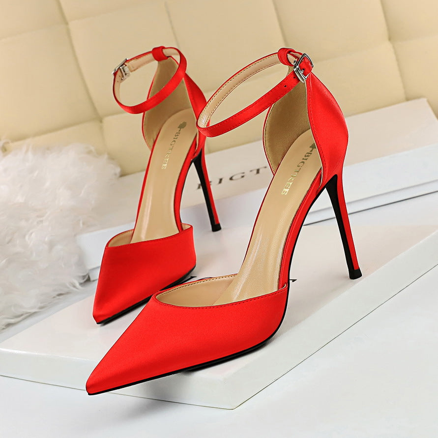 Women’s Elegant Pointed Toe Ankle Strap Stiletto Heels