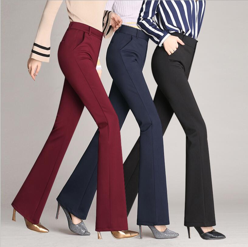 Women's High Waist Slim Fit Pants with Pockets in 3 Colors XS-4XL - Wazzi's Wear