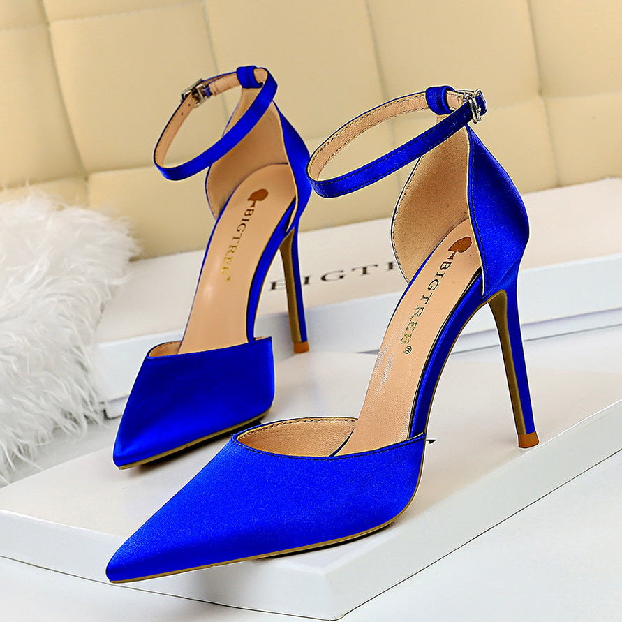 Women’s Elegant Pointed Toe Ankle Strap Stiletto Heels