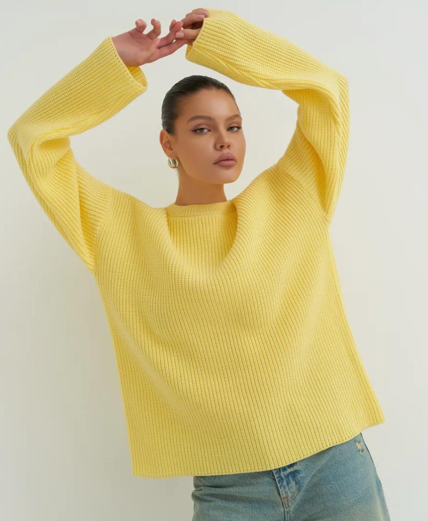 European And American Loose Autumn Winter Sweater Gray Top
