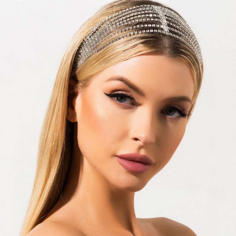 Women’s Multi-Layered Rhinestone Hair Band - Wazzi's Wear