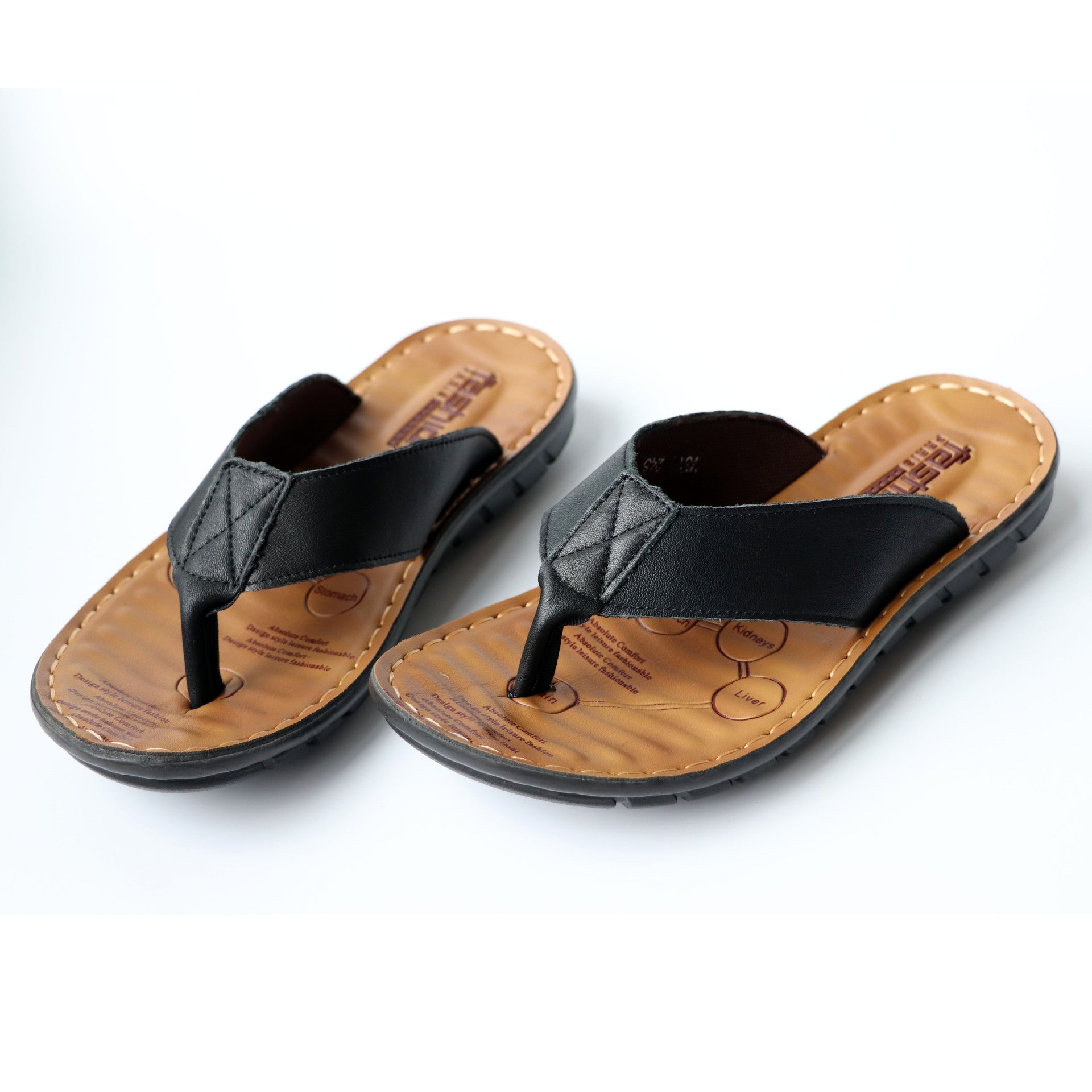 Sandalias de piel tipo chanclas para hombre en 3 colores