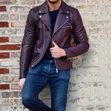 Men's PU Leather Zippered Jacket in 2 Colors S-3XL - Wazzi's Wear