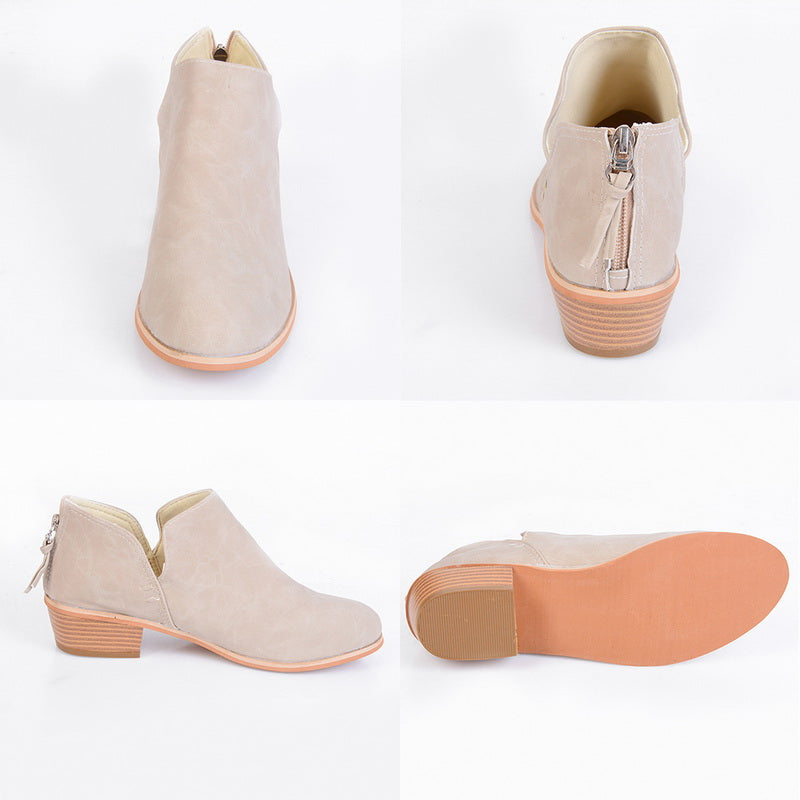Women’s Low Heel Ankle Boots in 3 Colors - Wazzi's Wear