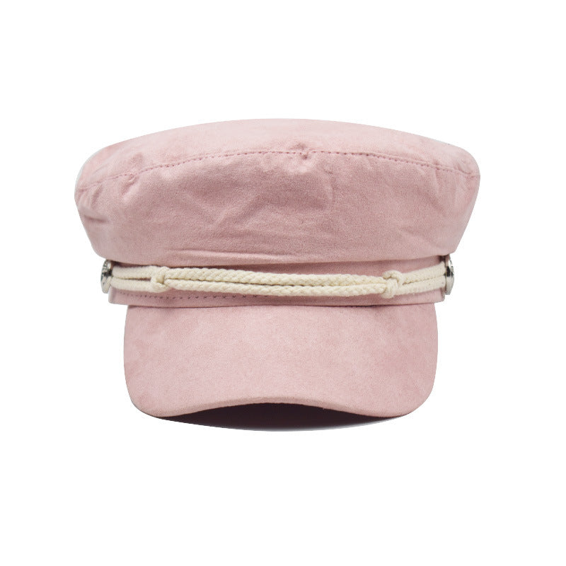 Women’s Deerskin Velvet Cap with Rim and Flat Top in 3 Colors - Wazzi's Wear