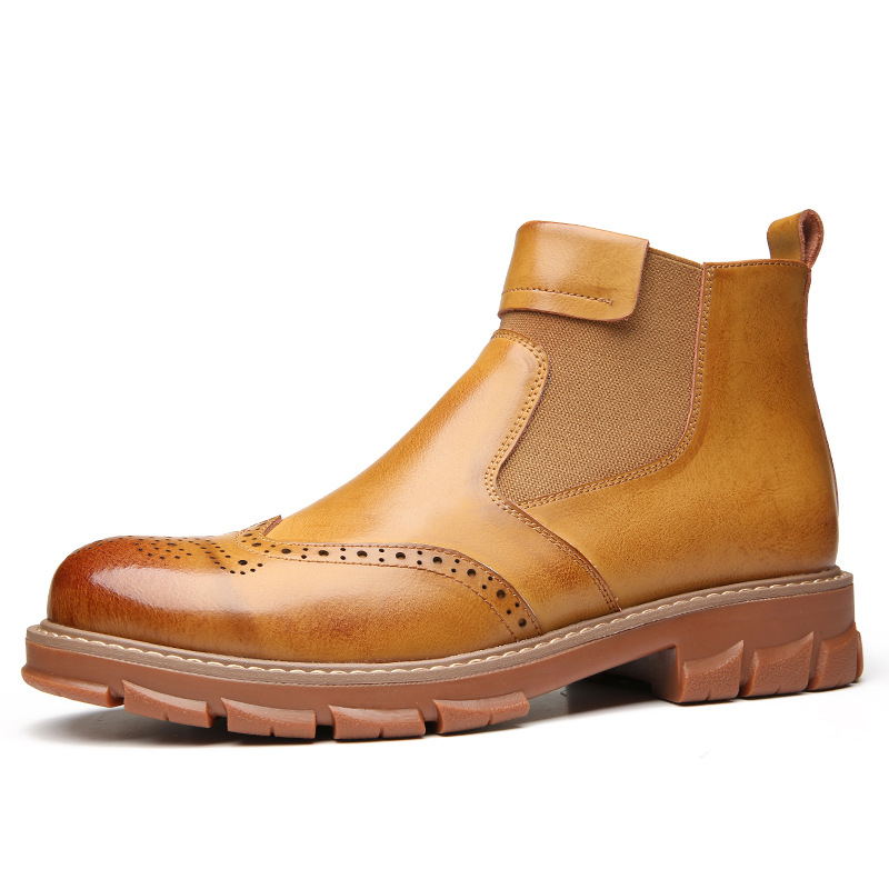 Men’s Leather Retro Martin Boots in 2 Colors - Wazzi's Wear