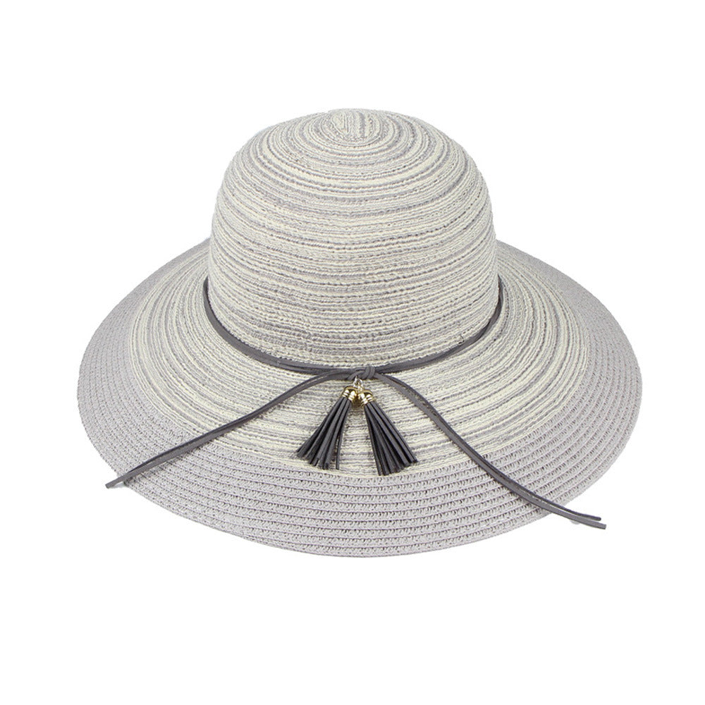 Women’s Beach Sun Hat with Tassel in 4 Colors - Wazzi's Wear