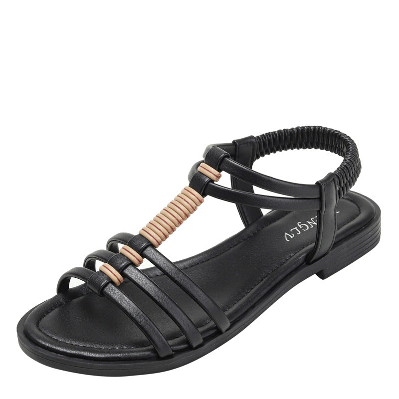 Women’s Flat Heel Roman Sandals in 3 Colors - Wazzi's Wear