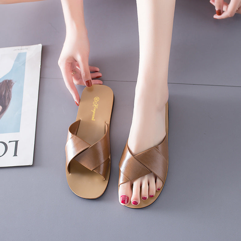 Women’s Flat Heel Sandals in 4 Colors - Wazzi's Wear