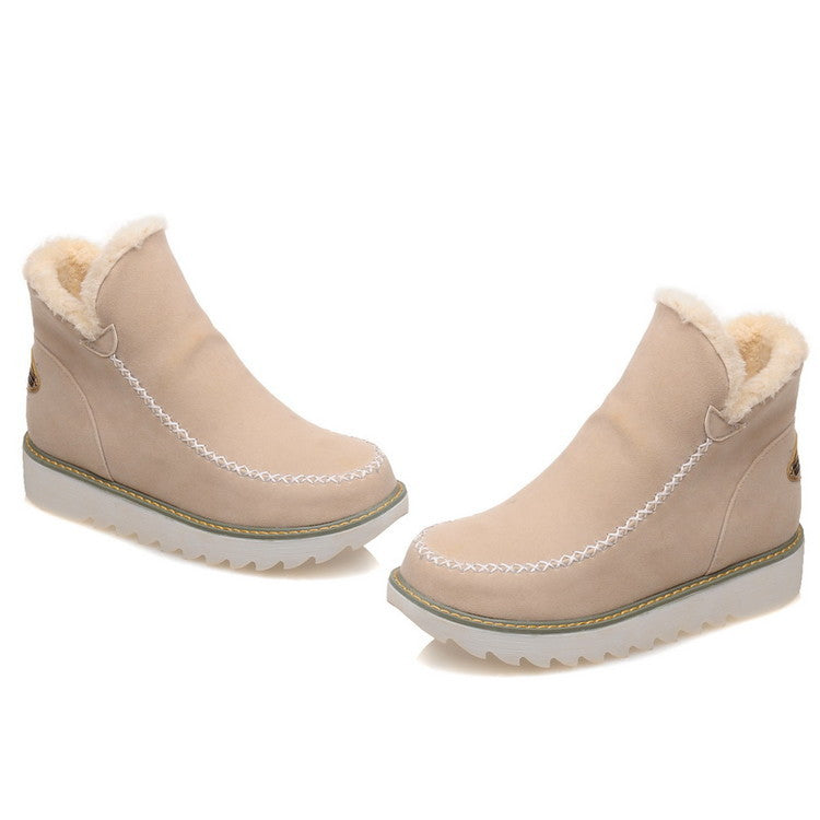 Women's Short Plush Boots in 3 Colors - Wazzi's Wear