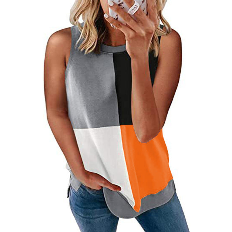 Women's Colorblock Sleeveless Top in 6 Colors S-3XL - Wazzi's Wear