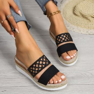 Women’s Wedge Sandals with Braided Strap