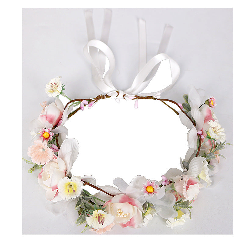 Women’s Floral Headband Wreath Wedding Hair Accessory - Wazzi's Wear