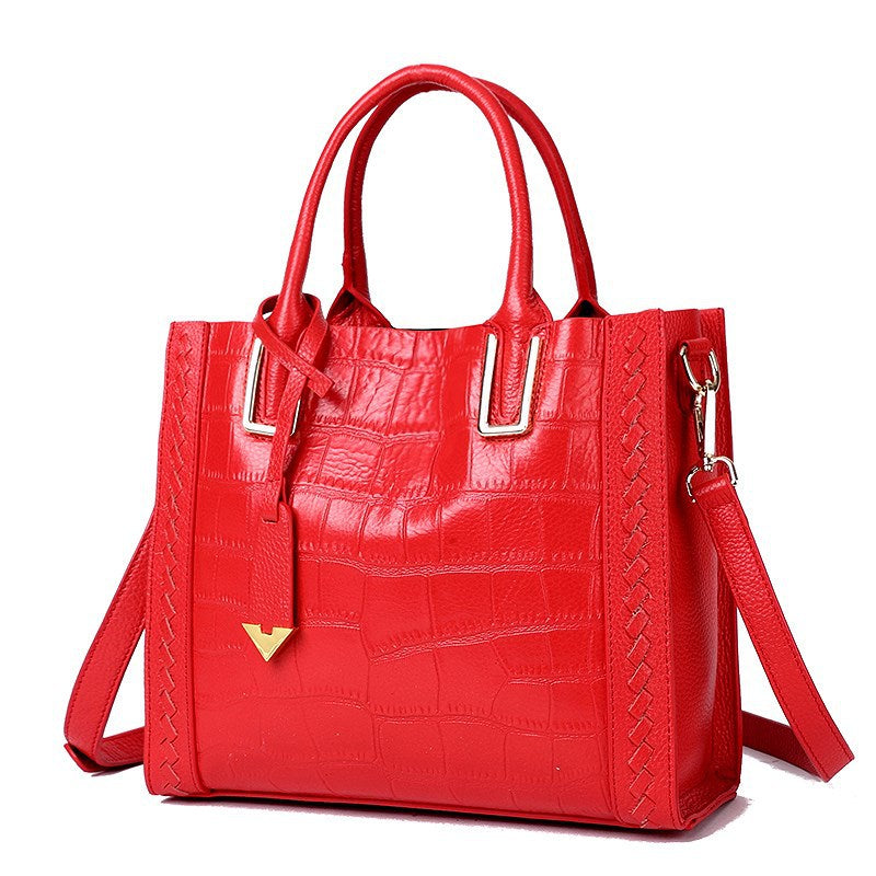 Women’s Crocodile Pattern Leather Handbag 